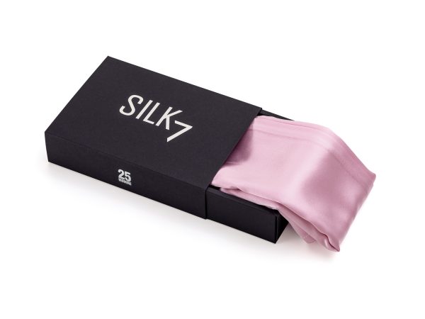 pink pure mulberry silk pillowcase in black box