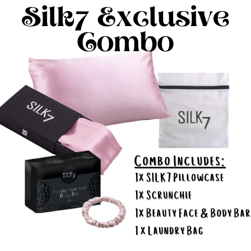 Silk combo pack with silk Pillowcase and scrunchies